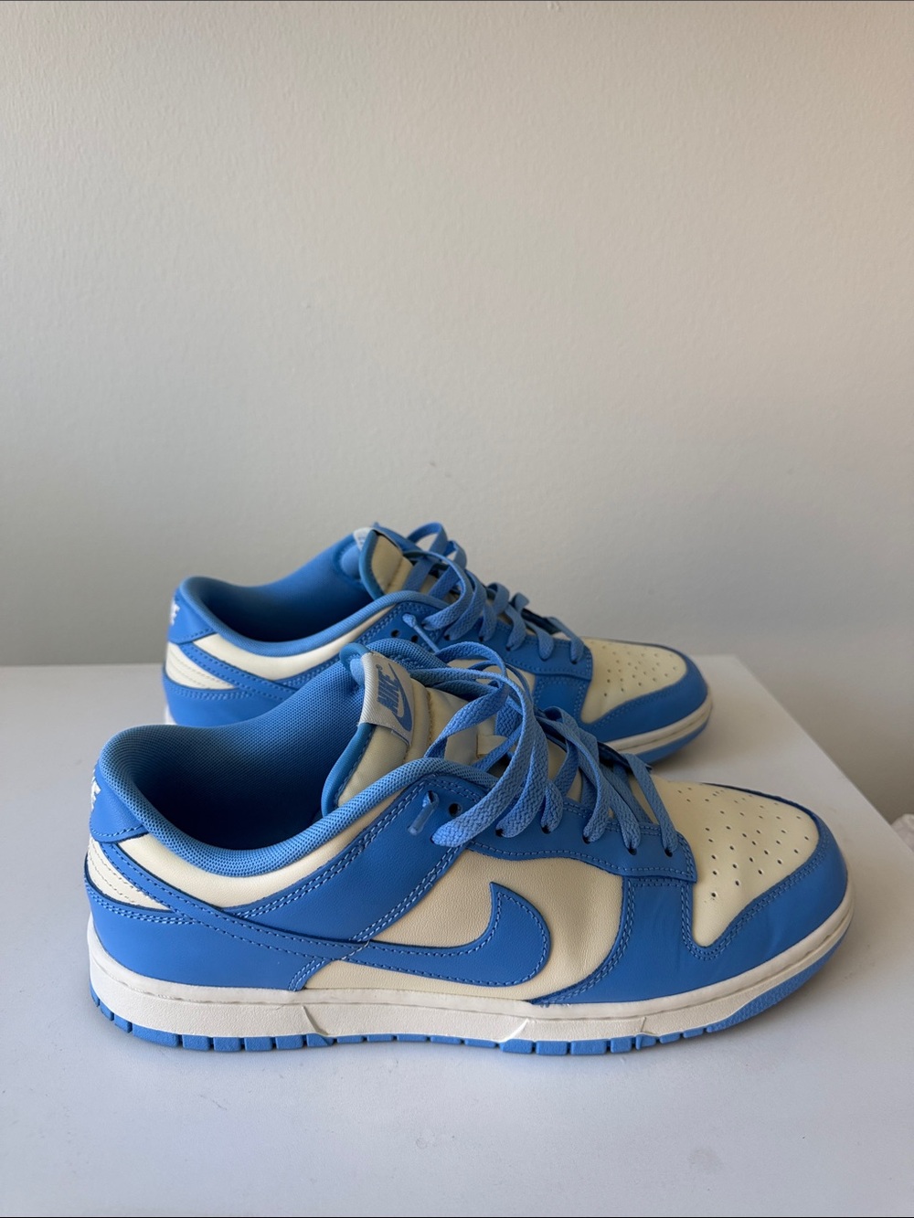 Nike Dunk Low Blue & Cream Leather Sneakers